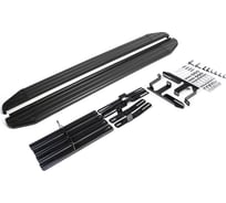 Пороги на автомобиль Rival Premium-Black для Lifan X60 2012-2016 г.в., 160 см, 2 шт., алюминий A160ALB.3302.2