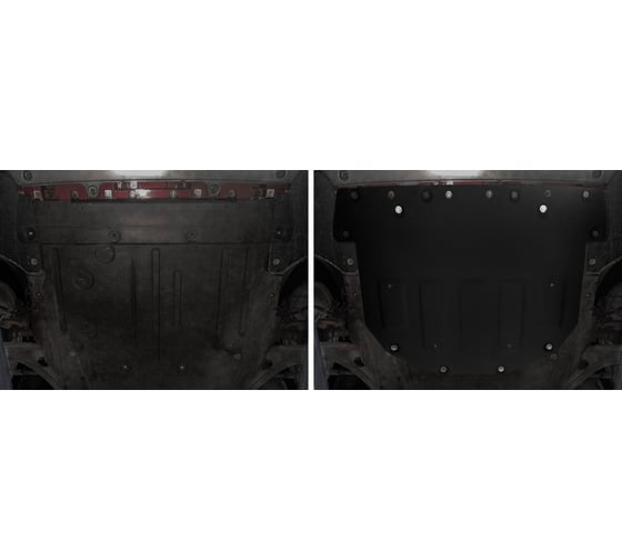 Защита картера и КПП Rival черная для Land Rover Range Rover Evoque II V - 2.0 200 л. 3.3130.1