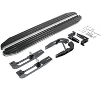 Пороги на автомобиль Rival Premium для Hyundai Santa Fe II 2006-2012 г.в., 173 см, 2 шт., алюминий A173ALP.2302.1