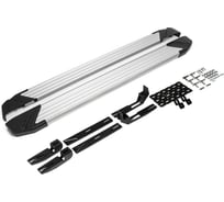 Пороги на автомобиль Rival Silver для Toyota RAV4 CA40 2012-2019 г.в., 173 см, 2 шт., алюминий F173AL.5705.1