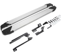 Пороги на автомобиль Rival Silver для Geely Emgrand X7 2013-2018 г.в., 173 см, 2 шт., алюминий F173AL.1902.2