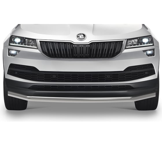 Защита переднего бампера Rival d57 для Skoda Karoq 2020-н.в., нерж. сталь, R.5102.002