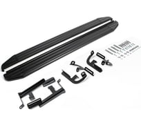 Пороги на автомобиль Rival Premium-Black для Lifan X60 I рестайлинг 2016-н.в., 160 см, 2 шт., алюминий A160ALB.3302.3