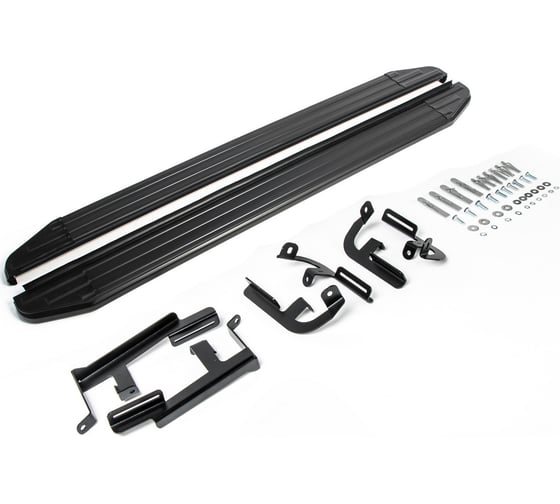 Пороги на автомобиль Rival Premium-Black для Lifan X60 I рестайлинг 2016-н.в., 160 см, 2 шт., алюминий A160ALB.3302.3