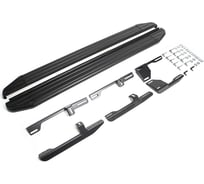 Пороги на автомобиль Rival Premium-Black для Audi Q3 I 2011-2018 г.в., 173 см, 2 шт., алюминий A173ALB.0301.1