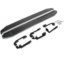 Пороги на автомобиль Rival Premium для Isuzu D-Max II рестайлинг 2017-н.в., 193 см, 2 шт., алюминий A193ALP.9101.1