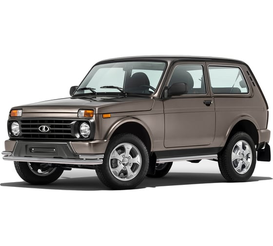 Защита переднего бампера Rival d57+d42 для ВАЗ 2121 4x4 3-дв. Urban 2014-2019 2019-н.в., R.6004.002