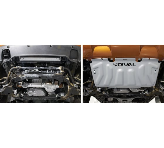 Защита радиатора Rival для Mercedes-Benz X-klasse 4WD 2017-н.в./Nissan Navara D40 2004-2015/Pathfinder R51 2004-2014, 2333.4164.2.6