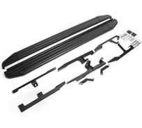 Пороги на автомобиль Rival Premium-Black для Audi Q7 II 2015-2020-2020-н.в., 193 см, 2 шт., алюминий A193ALB.0304.1