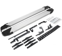 Пороги на автомобиль Rival Silver для Toyota Highlander U50 2013-2020 г.в., 180 см, 2 шт., алюминий F180AL.5706.1