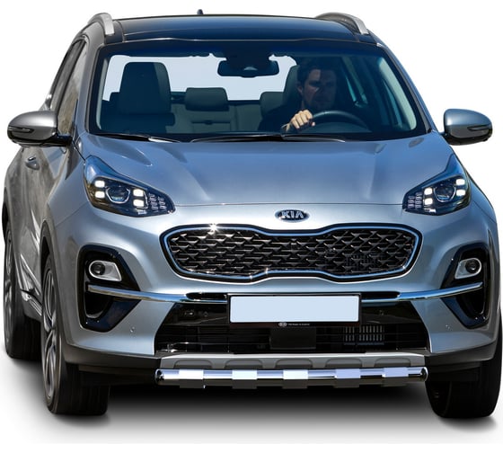 Защита переднего бампера Rival d57 усиленная для Kia Sportage IV рестайлинг кроме GT- R.2811.001