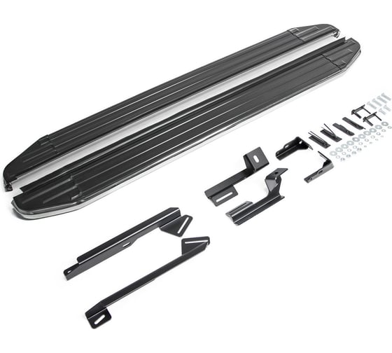 Пороги на автомобиль Rival Premium для Geely Emgrand X7 2013-2018 г.в., 173 см, 2 шт., алюминий A173ALP.1902.2 1