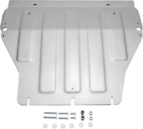 Защита картера и КПП Rival для Volkswagen Caravelle T5, T6/Multivan T5, T6/Transporter T5, T6, штампованная, алюминий 6 мм, с крепежом, 2333.5806.1.6