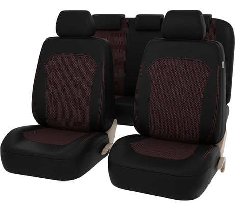 Чехлы PSV Talisman Next Черно Красный 2 экокожа + жаккард 126224