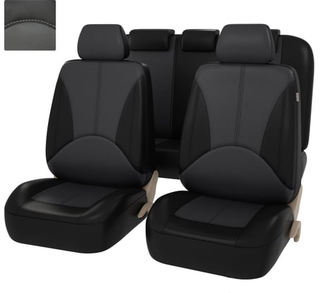 Чехлы PSV Imperial Next Черный Серый экокожа 131254