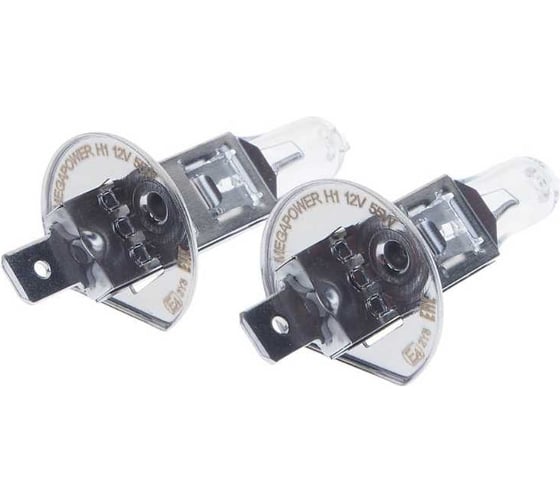 Автолампа MEGAPOWER H1 55 P14.5s STANDART бокс, 2шт 12V M-37033004