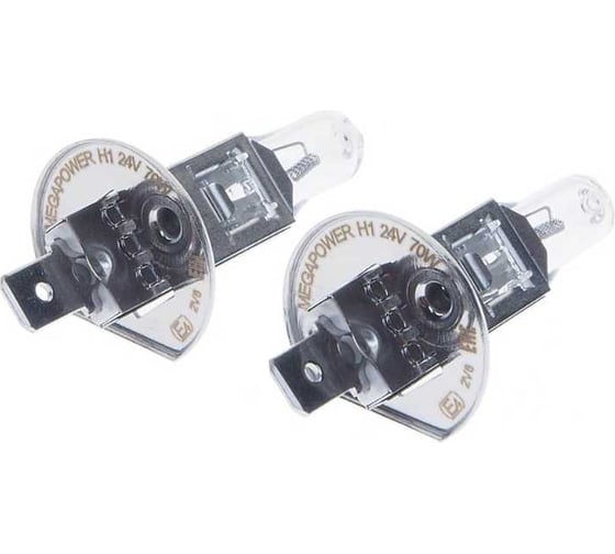 Автолампа MEGAPOWER H1 70 P14.5s STANDART бокс, 2шт 24V M-37033005