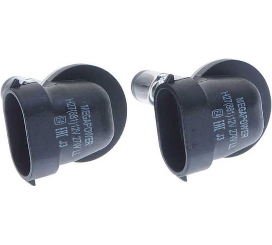 Автолампа MEGAPOWER H27W/2 PGJ13 STANDART бокс, 2 шт 12V M-37033011