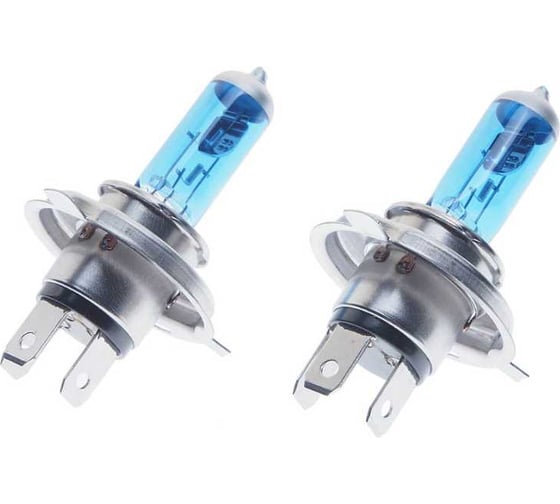 Автолампа MEGAPOWER H4 60/55 P43t-38 BLUE WHITE 4300K бокс, 2шт 12V M-37033020
