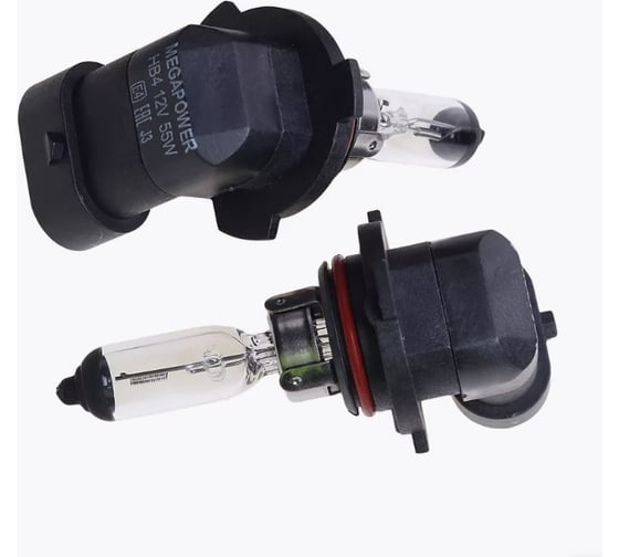 Автолампа Megapower HB4/9006 55 P22d STANDART бокс, 2шт 12V M-37033043 1