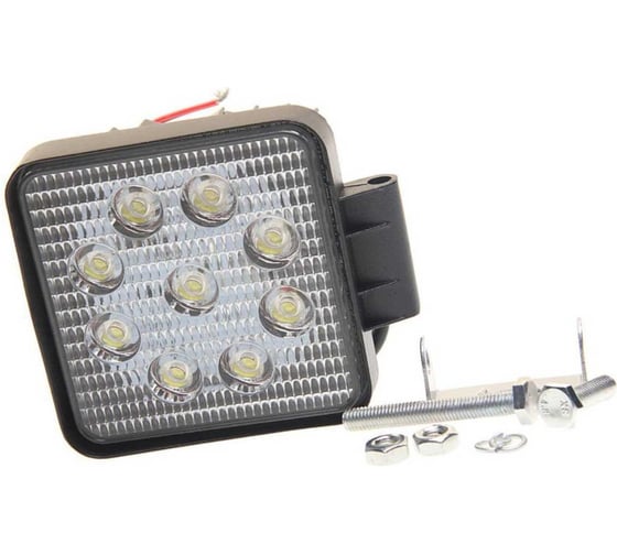 Фара рабочего света MEGAPOWER Flood квадратная, 110х110 мм, 27 Вт, 9, LED, 12-24V, M-370-30-003 1