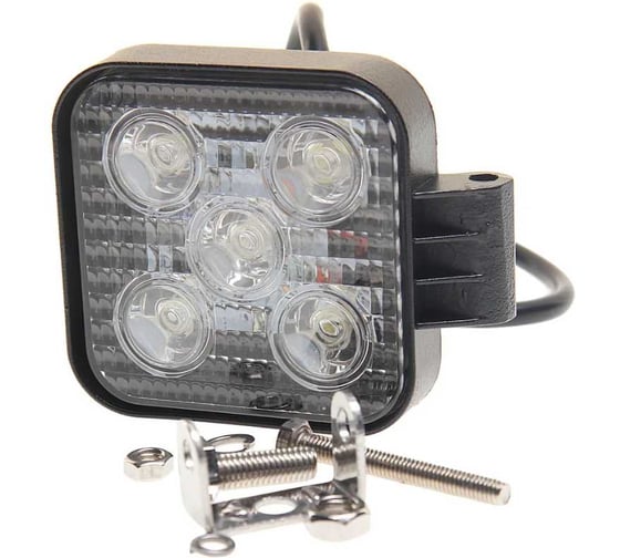 Фара рабочего света MEGAPOWER Flood квадратная, 81х81x38 мм, 20 Вт, 5 LED, 12-24V M-370-30-004 1