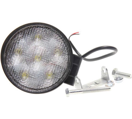 Фара рабочего света MEGAPOWER Flood круглая, 115х115x38 мм, 18 Вт, 6 LED, 12-24V M-370-30-005 1