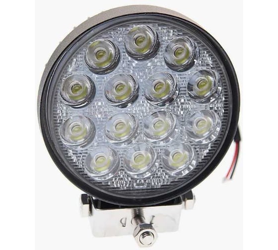 Фара рабочего света MEGAPOWER Flood круглая, 116х116x70 мм, 42 Вт, 14 LED, 12-24V M-370-30-009