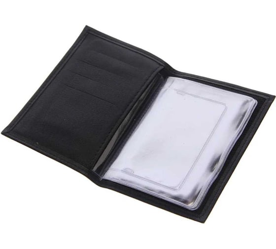 Бумажник водителя Автостоп BLACK натуральная кожа, CHERRY БВЛ5Л-27 1
