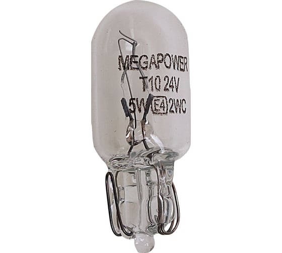 Автолампа Megapower W5W W2.1*9.5d STANDART 24V M-37033070