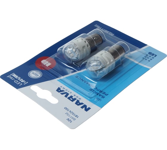 Автолампа Narva P21/5W BAY15d LED RED блистер, 2 шт. 12V 181524100
