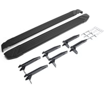 Пороги на автомобиль Rival Black для Volkswagen Amarok 2010-2016 г.в., 193 см, 2 шт., алюминий F193ALB.5803.1
