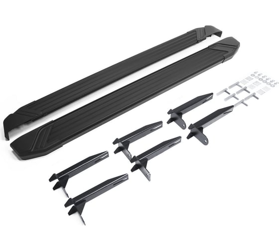 Пороги на автомобиль Rival Black для Volkswagen Amarok 2010-2016 г.в., 193 см, 2 шт., алюминий F193ALB.5803.1 1