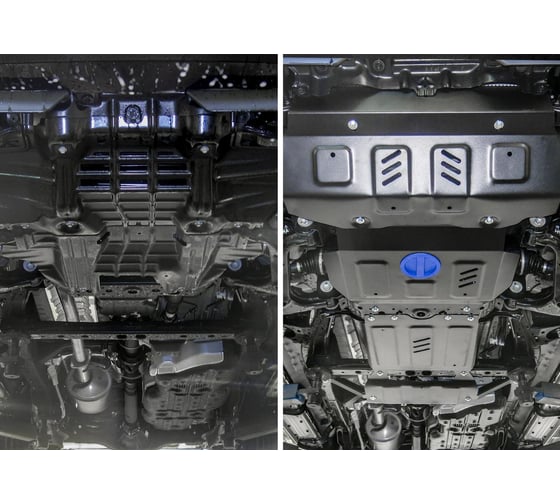 Защита радиатора, картера, КПП и РК Rival для Toyota Fortuner II 4WD (V - 2.7; 2.8D) 2017-2020 2020-н.в., K111.5770.1