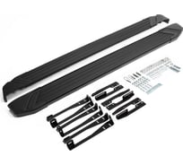 Пороги на автомобиль Rival Black для Subaru Forester IV 2012-2018 г.в., 173 см, 2 шт., алюминий F173ALB.5401.1