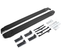 Пороги на автомобиль Rival Black для Volkswagen Tiguan II 2016-2020-2020-н.в., 173 см, 2 шт., алюминий F173ALB.5802.4