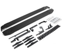 Пороги на автомобиль Rival Black для Toyota Highlander U50 2013-2020 г.в., 180 см, 2 шт., алюминий F180ALB.5706.1