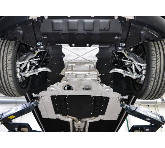 Защита радиатора, КПП и РК Rival (черная) для Rolls-Royce Cullinan (V - 6.7) 2018-н.в., K333.2503.1