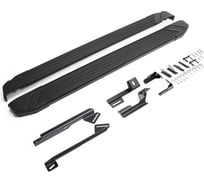 Пороги на автомобиль Rival Black для Geely Emgrand X7 2013-2018 г.в., 173 см, 2 шт., алюминий F173ALB.1902.2