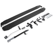 Пороги на автомобиль Rival Black для Audi Q5 II 2017-н.в., 193 см, 2 шт., алюминий F193ALB.0302.2