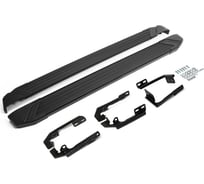 Пороги на автомобиль Rival Black для Isuzu D-Max II рестайлинг 2017-н.в., 193 см, 2 шт., алюминий F193ALB.9101.1