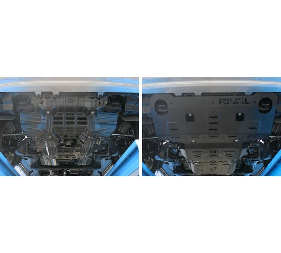 Защита радиатора и картера Rival для Toyota Fortuner II 4WD V - 2.7; 2.8D 2017-2020 2020-н.в. 2111.5710.1.3