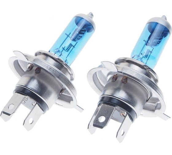 Автолампа MEGAPOWER H4 75/70 P43t-38 BLUE WHITE 4300K бокс, 2шт 24V M-37033025