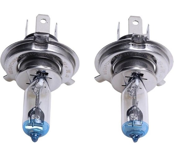 Автолампа MEGAPOWER H4 75/70 P43t-38 +50% бокс, 2шт 24V M-37033024