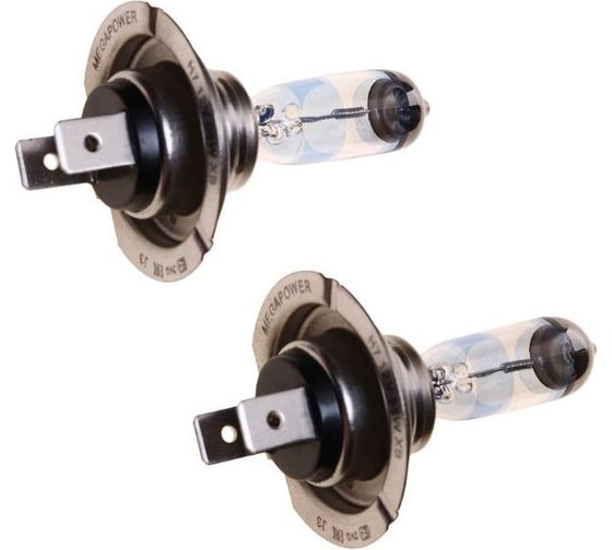 Автолампа MEGAPOWER H7 55 PX26d +120% бокс, 2шт 12V M-37033028