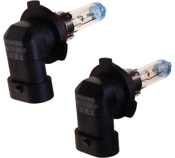 Автолампа MEGAPOWER HB3/9005 65 P20d +50% бокс, 12 В, 2 шт. M-37033038
