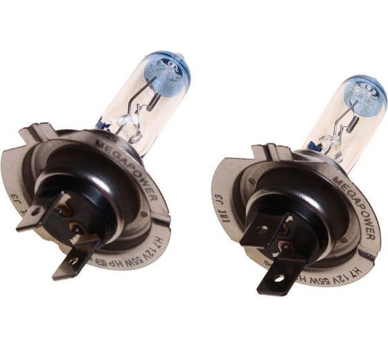Автолампа MEGAPOWER H7 55 PX26d +50% бокс, 2шт 12V M-37033029