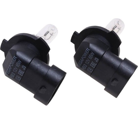 Автолампа MEGAPOWER HB3/9005 65 P20d STANDART бокс, 12 В, 2 шт. M-37033040