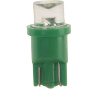 Автолампа T10W W2,1x9,5d 1 LED CONCAVE GREEN 8лм 12V Megapower M-10312G 998897