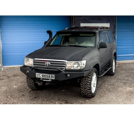 Бампер силовой передний STC Toyota Land Cruiser 100 с защитной дугой и противотуманными фарами STC-TLC100-BF-C1-L1